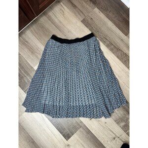 Flowy Patterned Pleated Skirt Size M